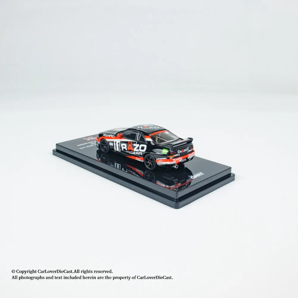 إينو 1:64 نيسان سكاي لاين GT-R R33 # 11 ألعاب نموذج سيارة من خليط معدني فاخر من RAZO TRAMPIO قطعة عرض قابلة للجمع
