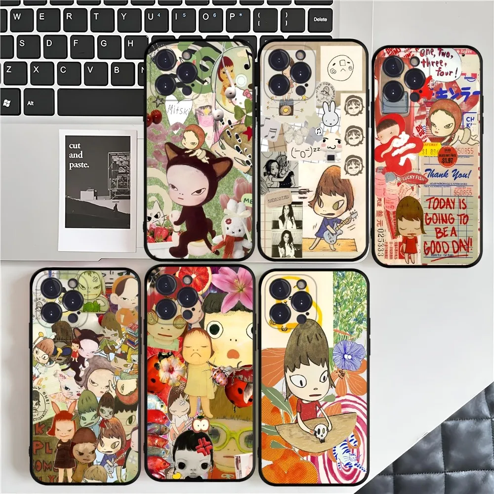 Y-Yoshitomo N-Nara Phone Case For IPhone 16 15 14 11 12 13 Mini Pro XS Max Cover 6 7 8 Plus X Funda Shell