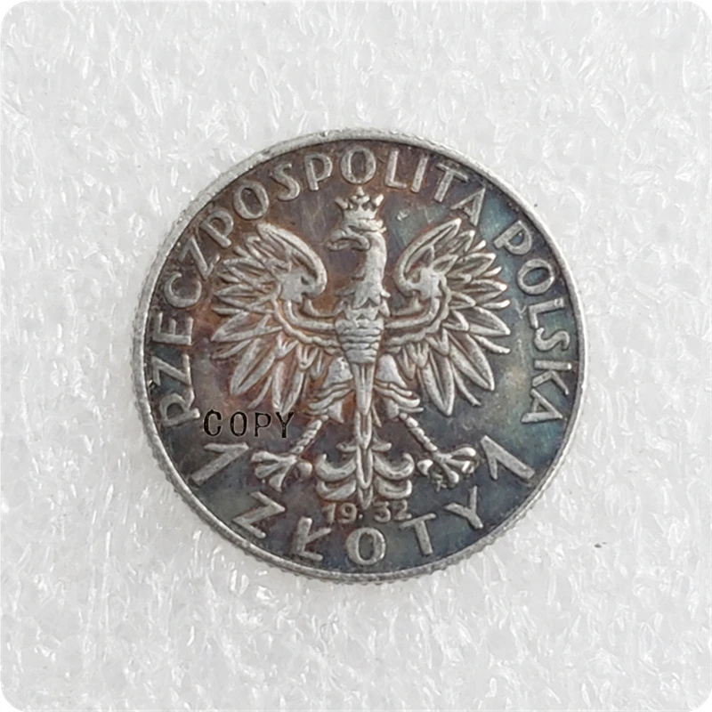 1932 Poland 1 Złoty (próba) Copy Coins