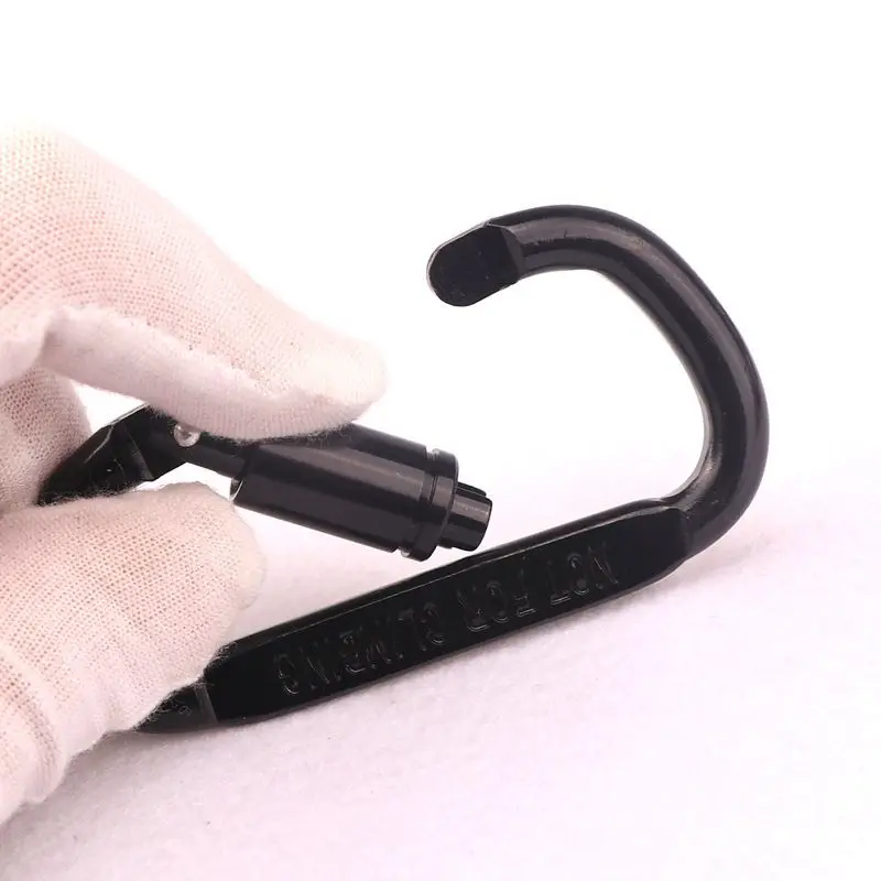 300pcs/lot 8cm Aluminum Carabiner D-Ring Key Chain Clip Camping Keyring Snap Hook Outdoor Travel Kit