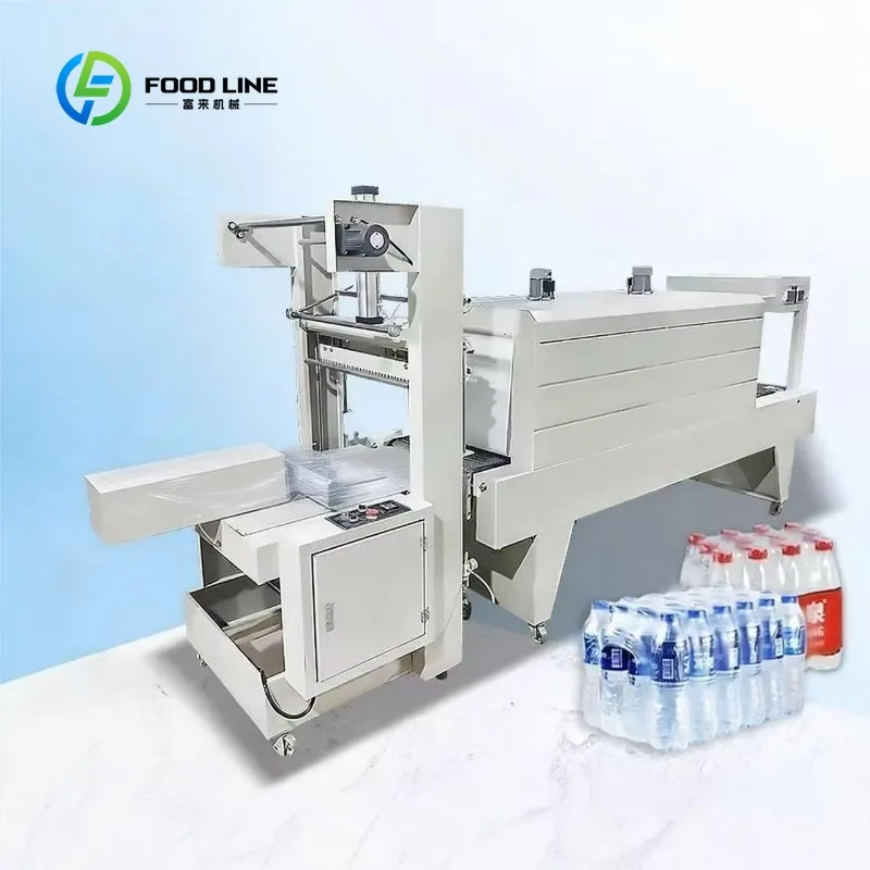 Semi Automatic Bottles Sleeve Wrapper Beer Can Mineral Water Bottle PE Film Sleeve Sealing Shrink Wrapping Packing Machine
