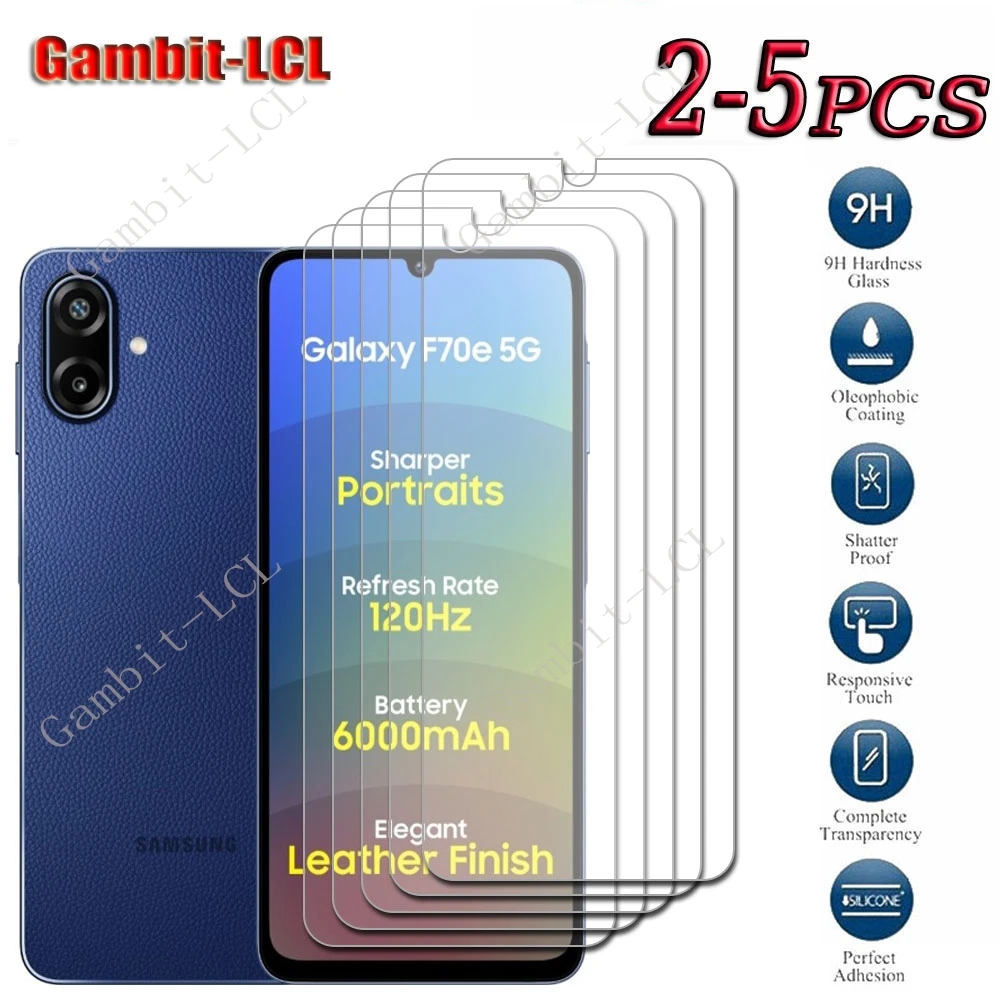 2-5PCS 9H HD Tempered Glass For Samsung Galaxy F70e 5G 6.7" ON SamsungGalaxyF70e GalaxyF70e E076B Screen Protector Cover Film