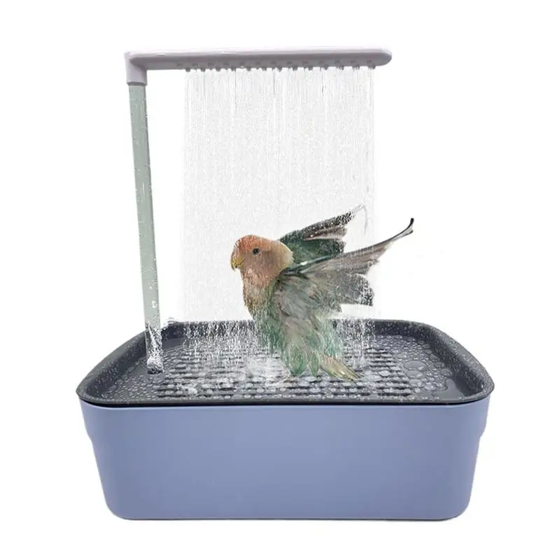 Parrot Automatic Bathtub With Shower Pet Circulating Water Bath Parrot Bathtub Pet Bird Bath Bird Cage Accessories for Parakeet