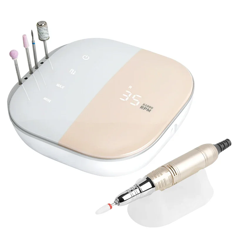 Portátil conveniente máquina elétrica prego broca, unhas Art Tool Set, Manicure Pedicure, 35000