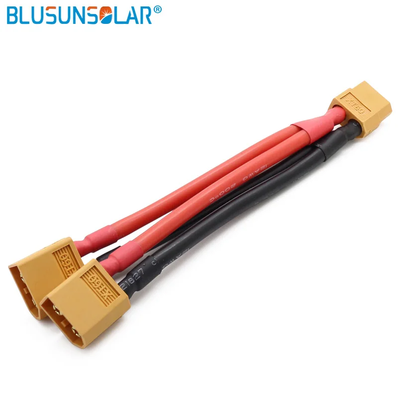 10cm XT60 XT90 T Plug Parallel Connector Male/Female Cable Dual Extension Y Splitter 2/3Way 12AWG Silicone Wire for RC Battery