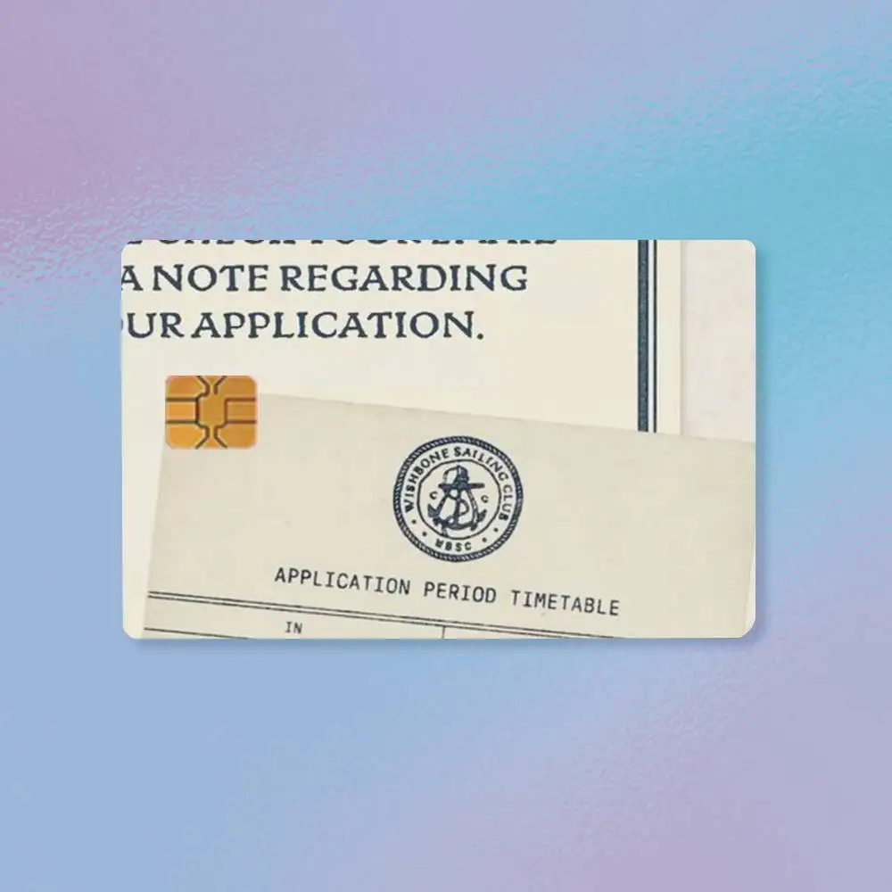 Wishbone Sailing Club Credit Card HD Stickers Easy to replace, change card style anytime as you like