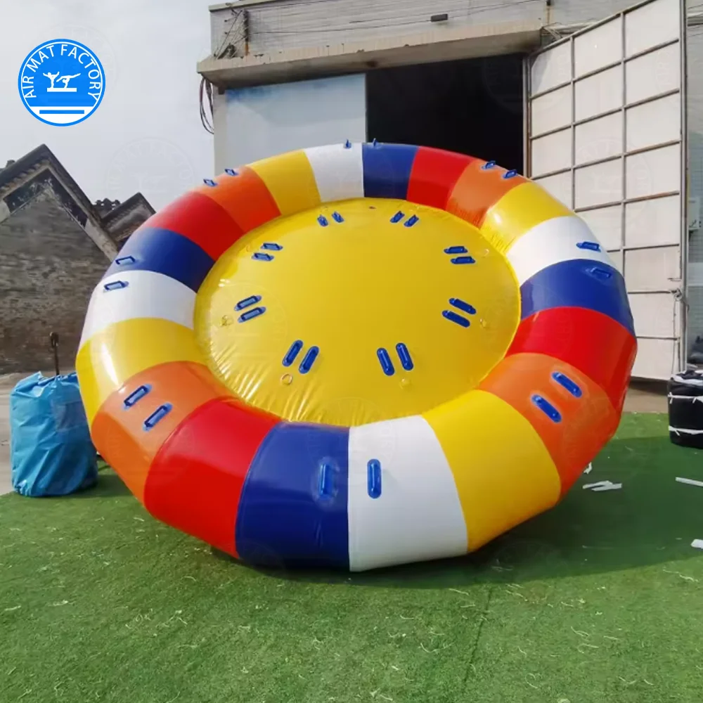 Commercial Inflatable Gyroscope For Water Games Inflatable Spinning Crazy UFO With Pump For Ocean Lake Water Fun