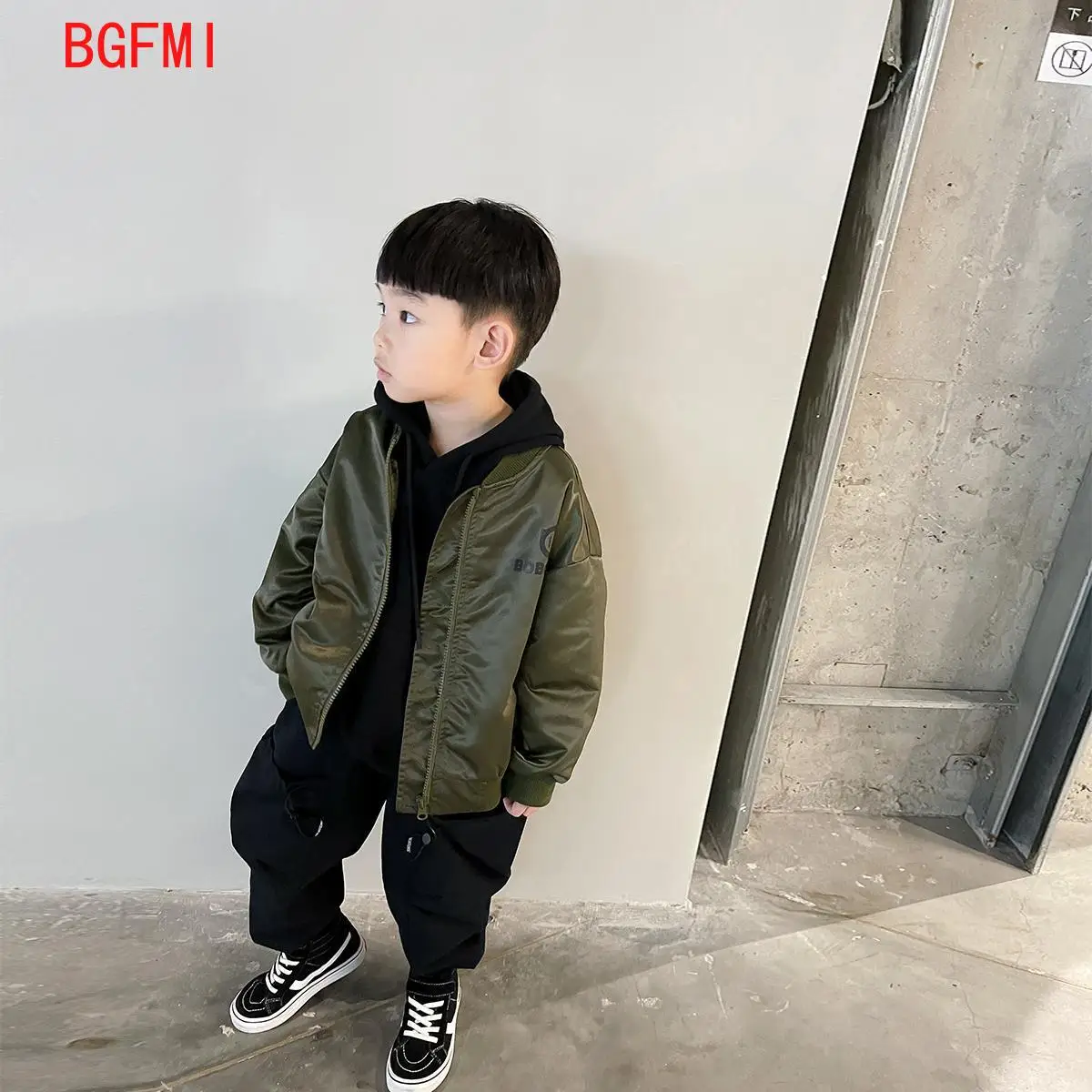 Korean Teen Boys Jackets Spring Autumn Kids Zipper  Windbreaker Coat Casual Outerwear Children Top Bomber Jacket for Baby 3-11Y