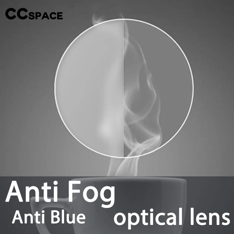 A Pair of Anti Fog Lenses Multifunctional Anti Blue Aspherical Optical Lenses Index 1.56 Green Film Anti Reflective