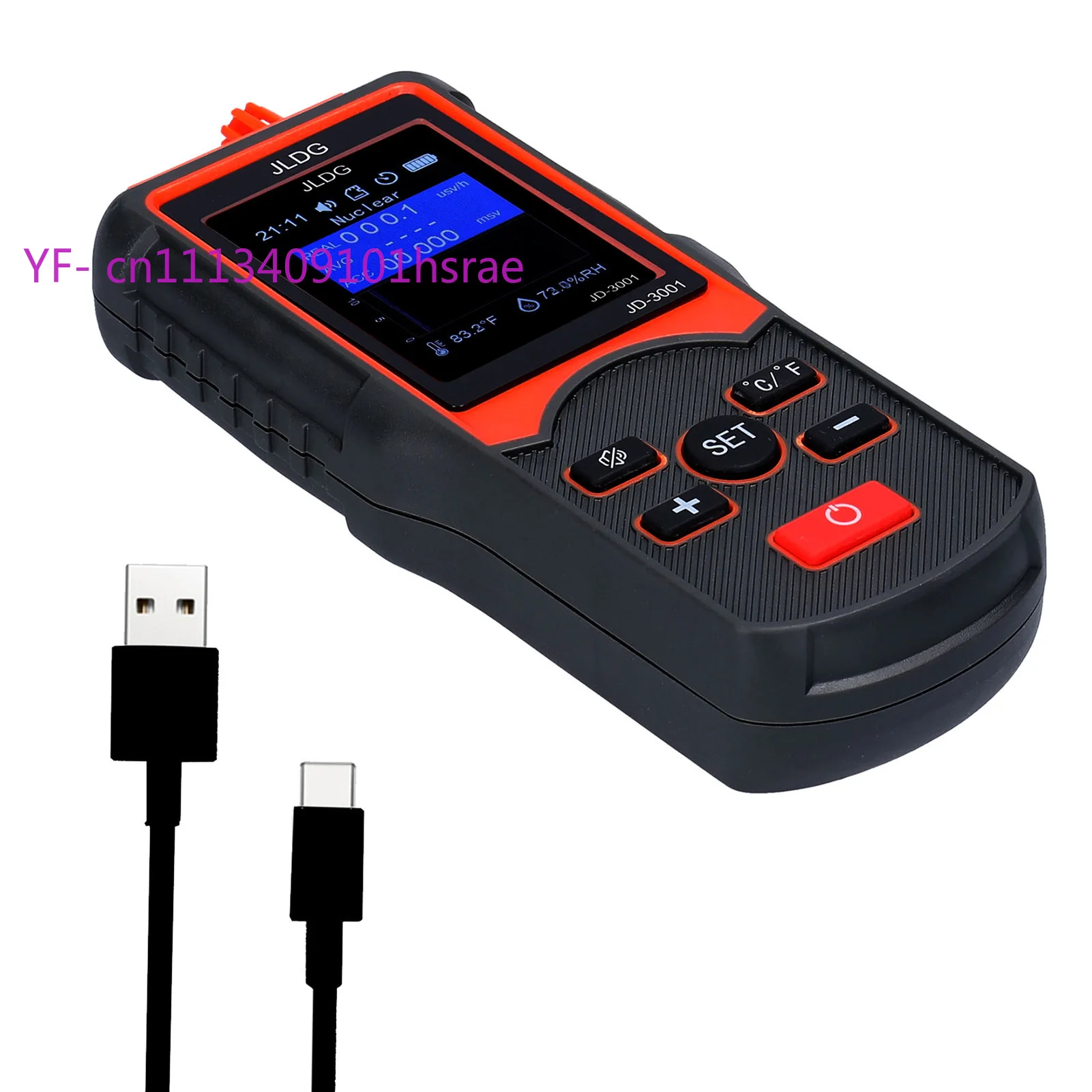 Portable Rechargeable JD-3001 Geiger Muller Counter, Nuclear Radiation & Electromagnetic Field Detector for Home Industrial Use