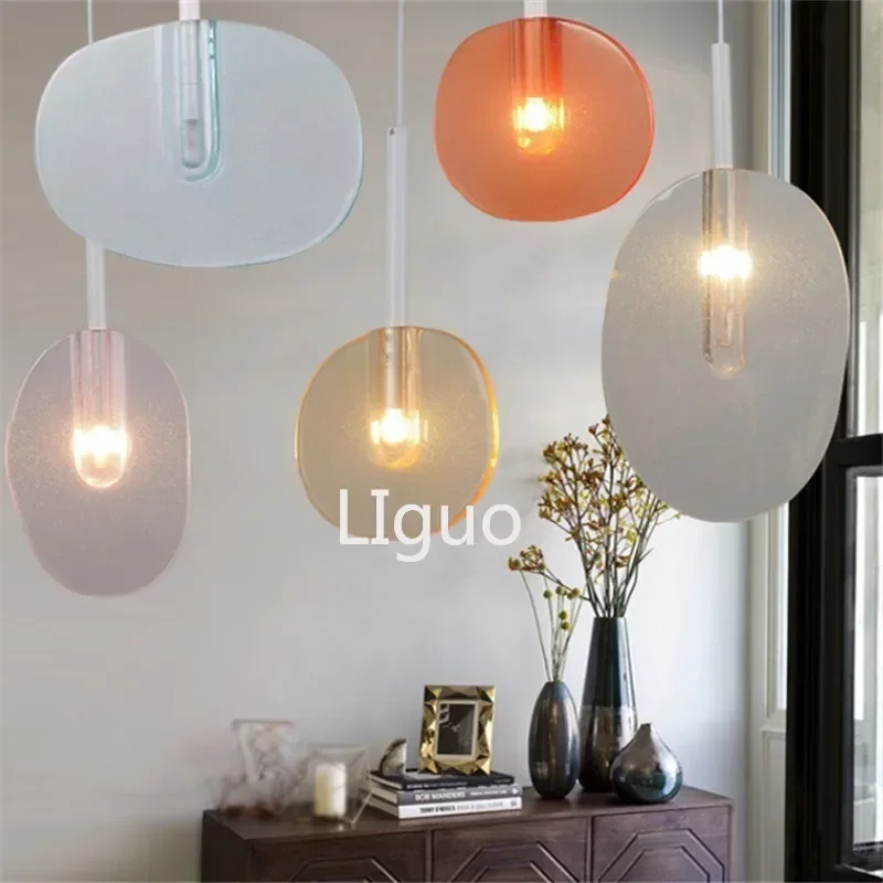 

Lasvit Lollipop Pendant Lamp modern macaron coloured lamps Nordic glass lampshade simple children's island kitchen lighting