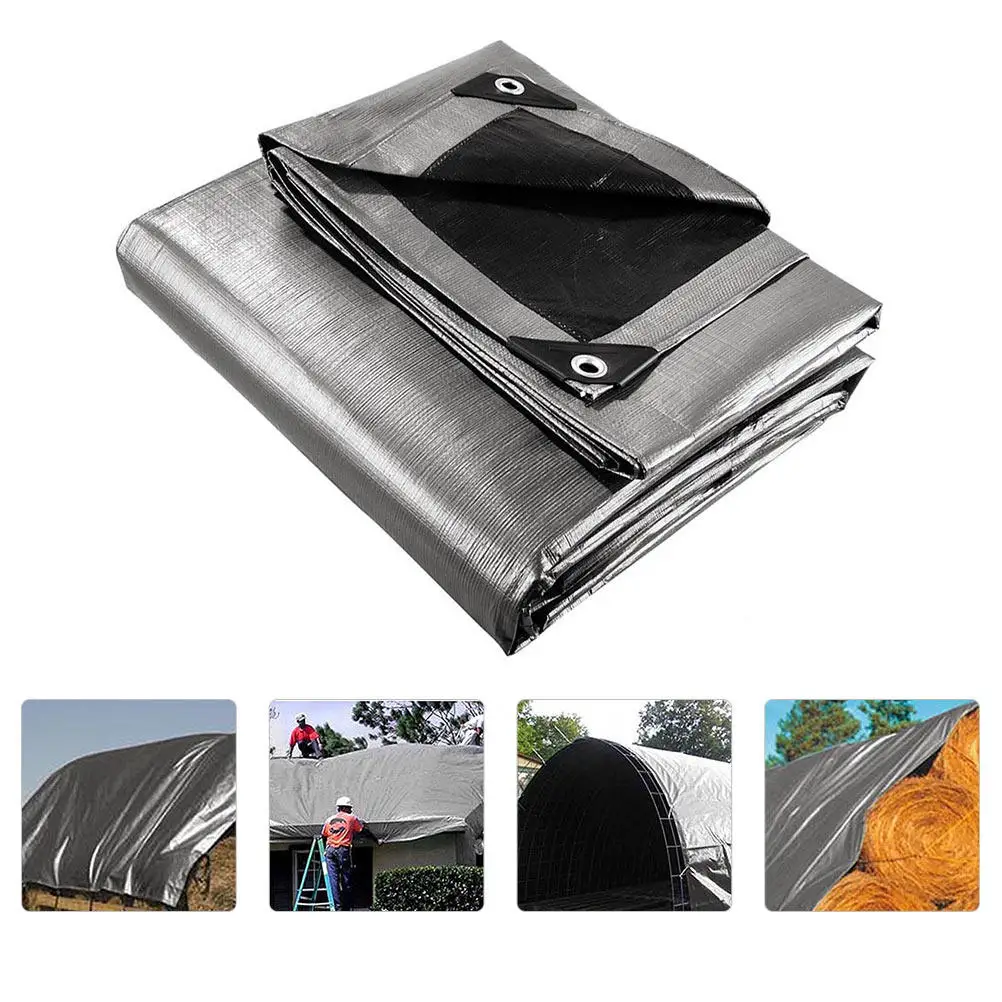 

1Pcs Heavy Duty Waterproof Tarpaulin Pe Canopy Sunproof Rainproof Plant Protection Cover Outdoor Use for Garden Warehouse Farm