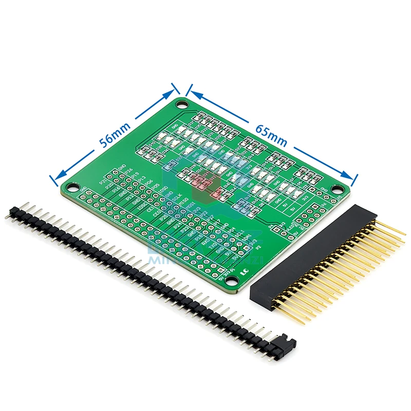 Papan adaptor papan uji port IO papan uji LED Raspberry Pi