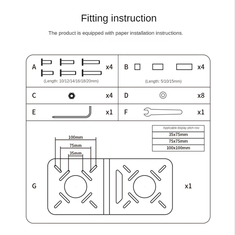 1Set For Mini PC For MINI-Host Hanging Bracket VESA Holder PC Monitor Two Screen Mounted Tablet Pad Mounting Rack