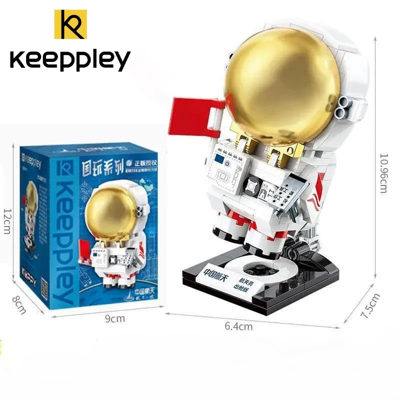 Keeppley-bloques de construcción de astronauta aeroespacial para niños, juguetes educativos ensamblados, modelo de adorno, regalo de cumpleaños, China, nuevo