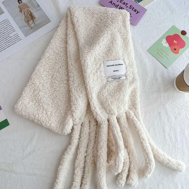 Winter Warm Octopus Sjaal Pluche Sjaal Met Pocket Sjaals Nekwikkel Met Kwastjes Kleur Sjaal Super Vrouwelijke