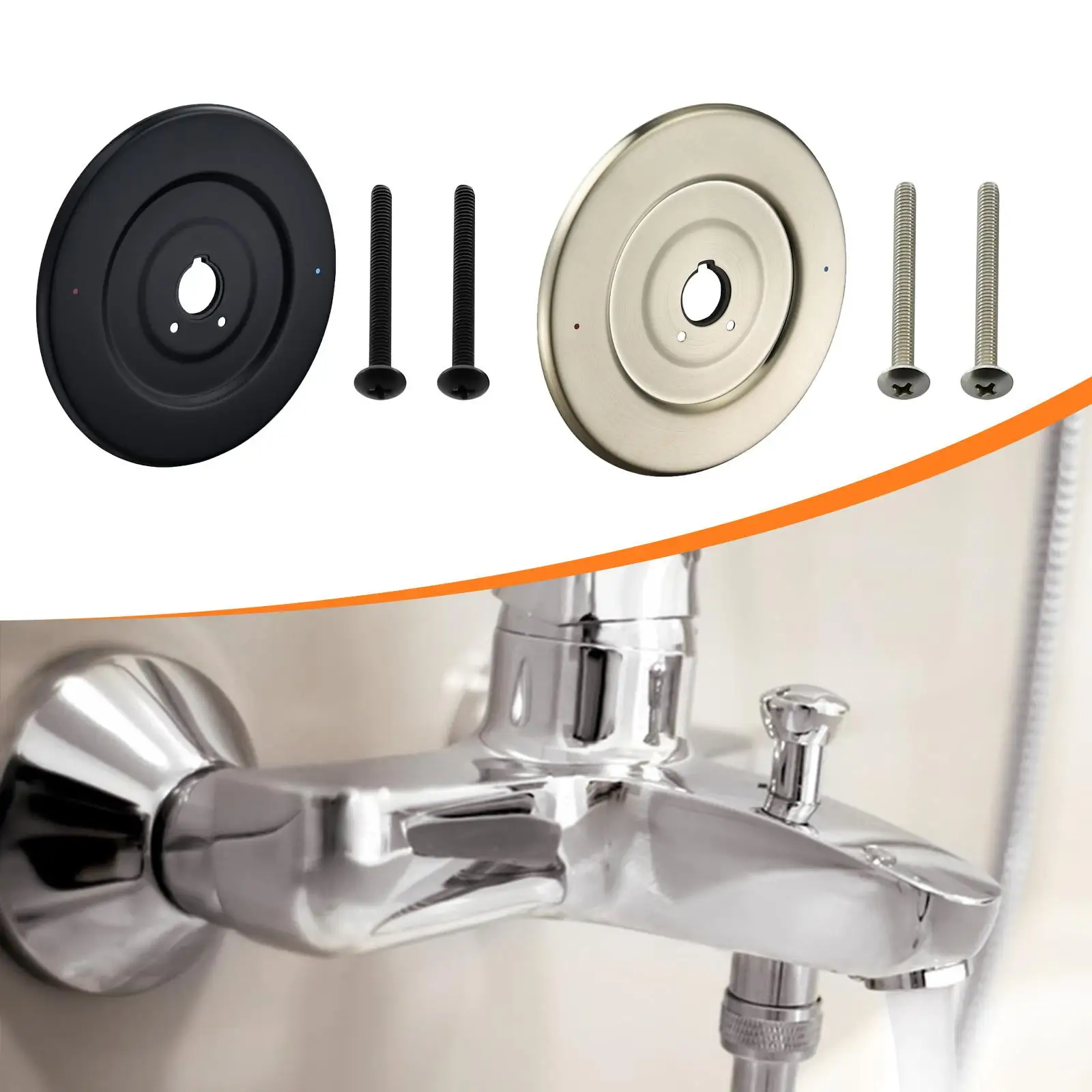 

Heavy Duty Shower Escutcheon Plate Replacement for Single Handle Shower and Tub