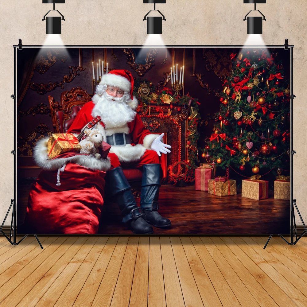 خلفية تصوير عيد الميلاد للأطفال ، ستارة النافذة ، الموقد ، الشتاء ، ليلة الثلج ، شجرة عيد الميلاد ، ديكور صورة الأسرة ، خلفية الصورة