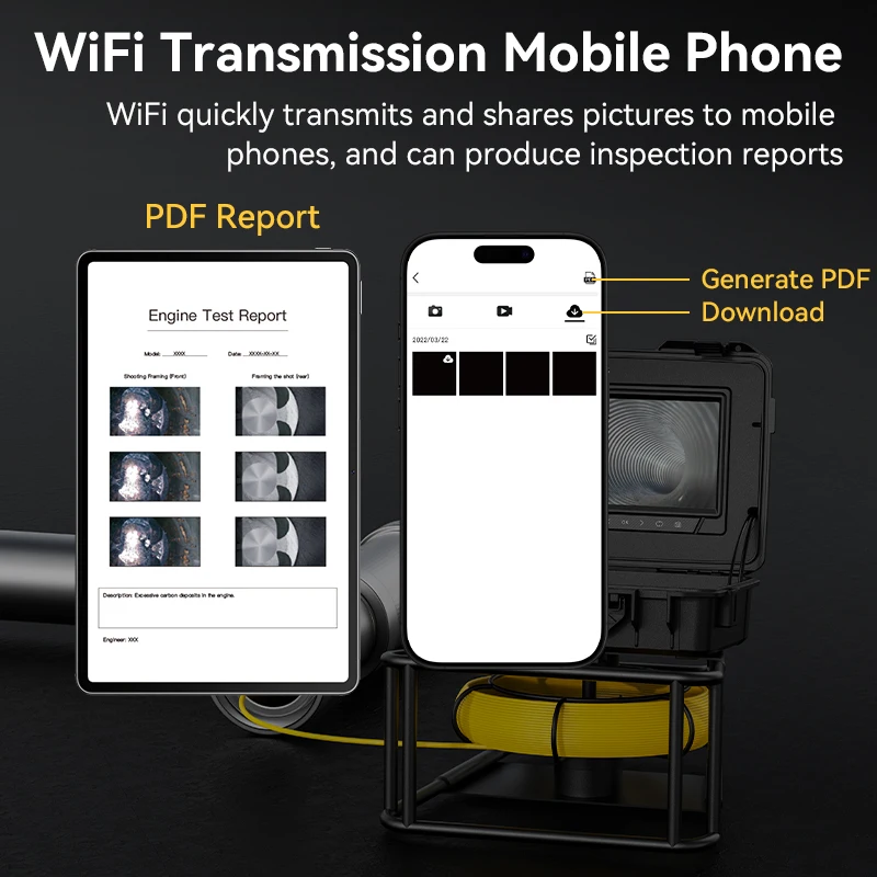 مصنع الجملة OEM أنابيب الصرف الصحي الصناعية Borescope كاميرا IP68 مقاوم للماء شاشة 10 بوصة رخيصة المنظار كاميرا تناظرية #4