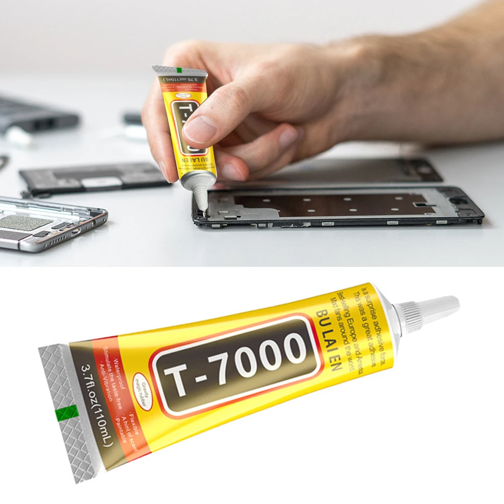 1-3pc 15/50/110ml Multipurpose DIY Glue T7000 Black Contact Cellphone Tablet Repair Adhesive Glue forLCD Touch Screen Rhinestone