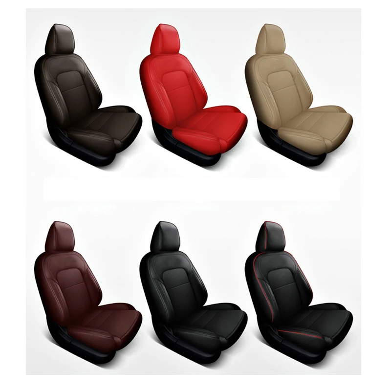 Custom brand car seat cover, 5 seat cushions in front row+back row For Honda Toyota Waterproof leather automobile accessories