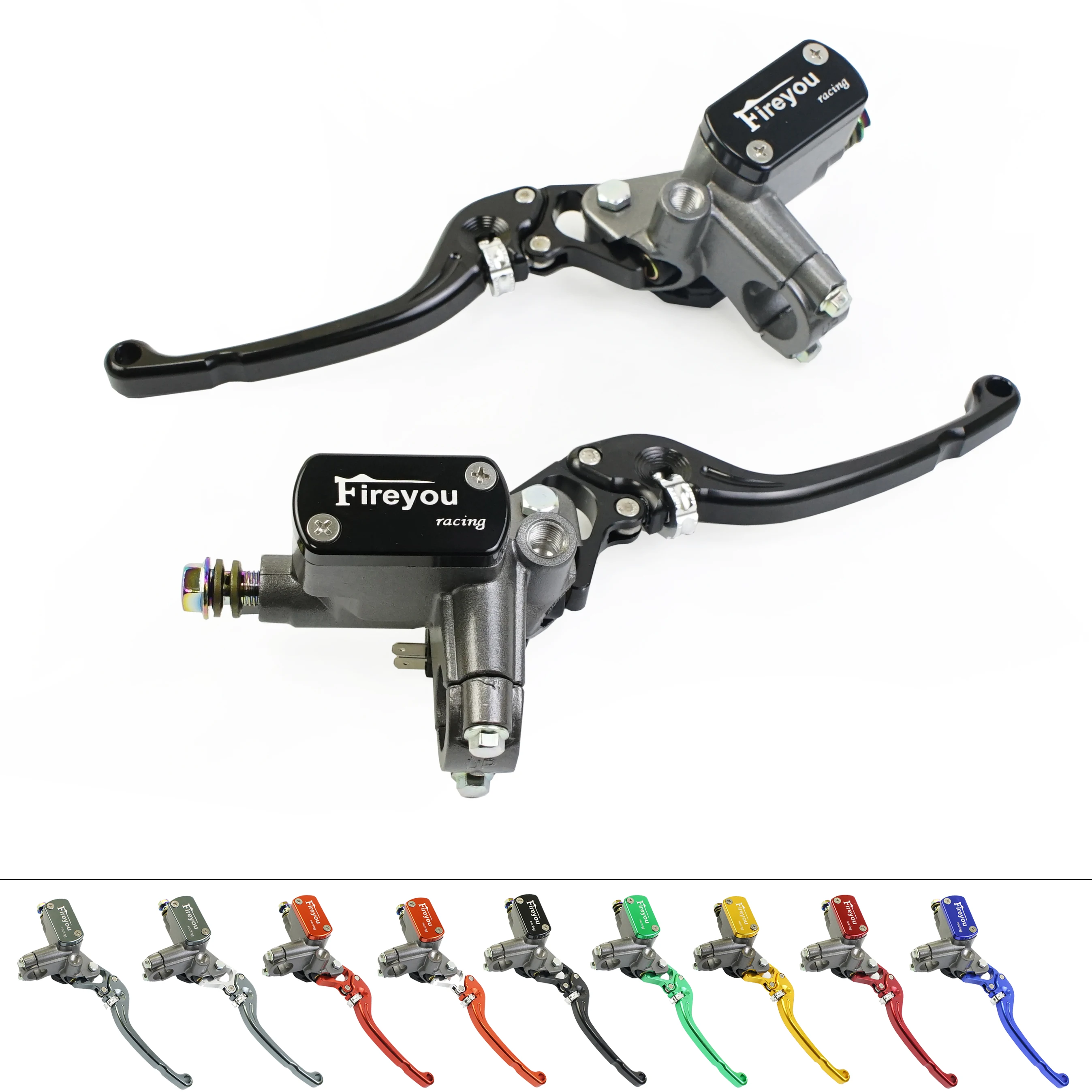 Motorcycle Brake Master Cylinder Lever Clutch Pump Hydraulic Racing Street Bike For Yamaha Kawasaki Suzuki Red Front Brake