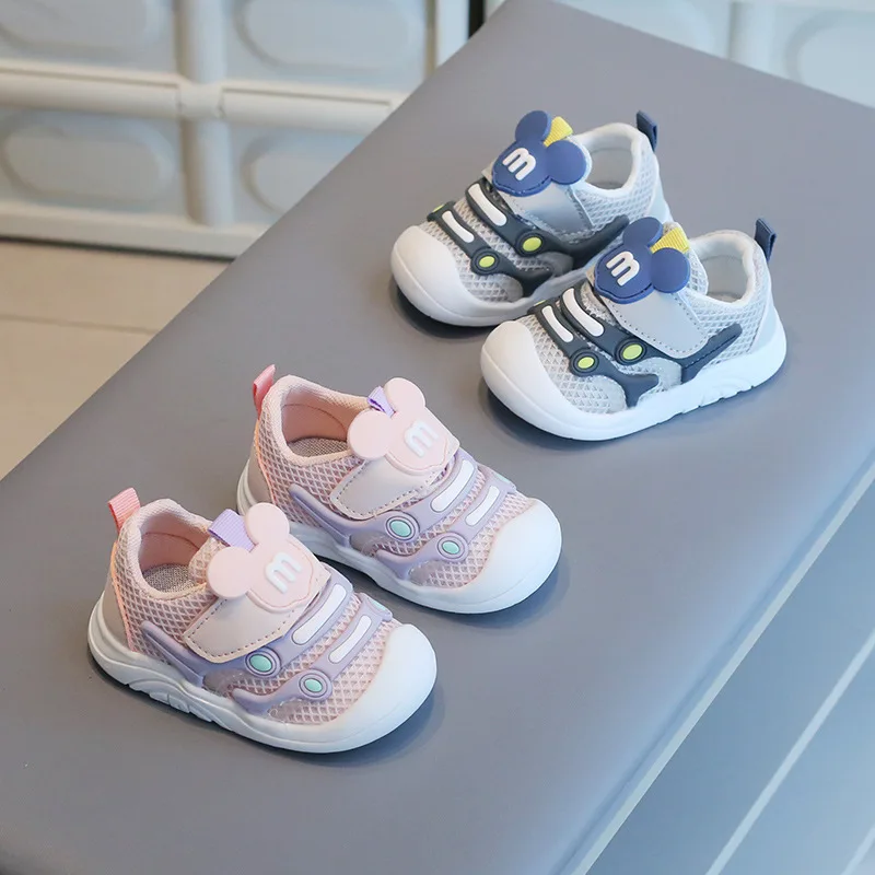 

2026 Baby Walking Shoes Boy Soft Soles Anti-skid Children's Casual Sneaker Shoes Mesh Breathable Baby Shoes Baby Baby Girl Shoes
