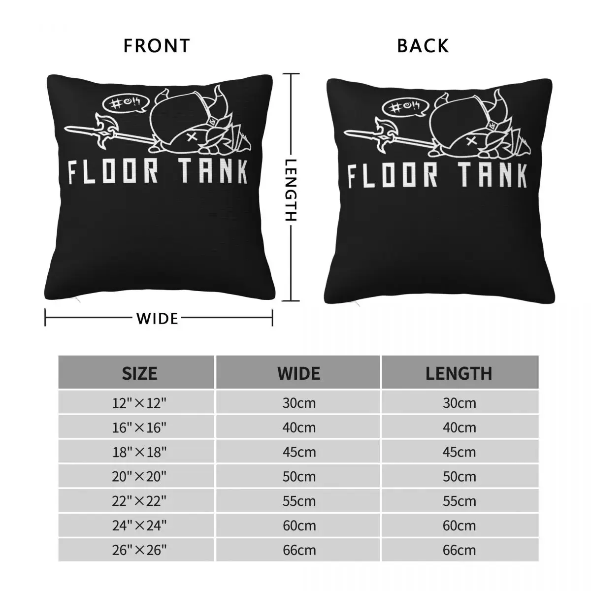 Dragoon Floor Tank Square Pillowcase Polyester Linen Velvet Creative Zip Decor Sofa Seater Cushion Cover 45x45