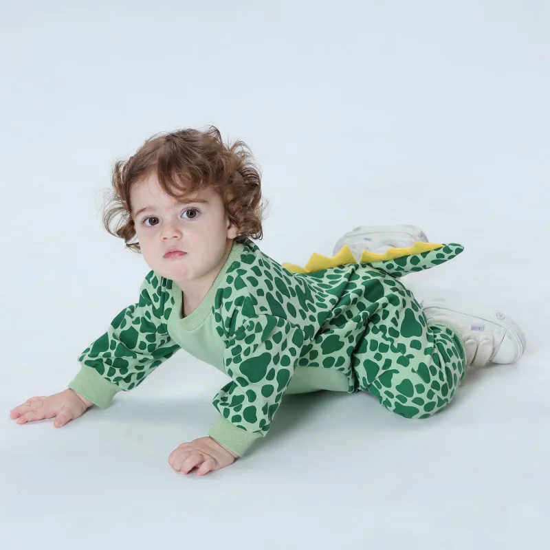 Kawaii Dinosaur Newborn Baby Clothes Boy Girl Bodysuits ropa de bebe Long Sleeves Cotton Baby Romper Cartoon Korean Baby Costume