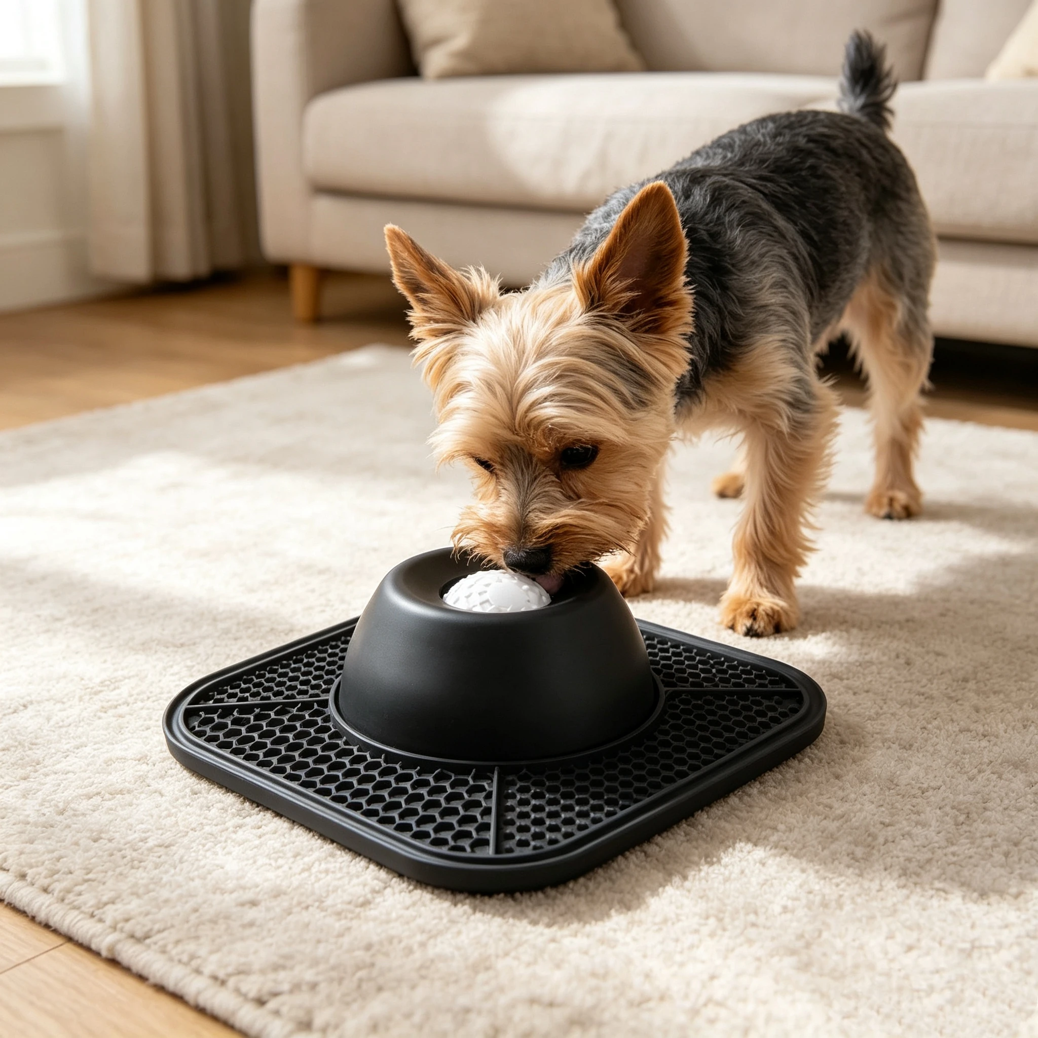 Silicone Pet Lick Bowl Interactive Non-Slip Slow Feeder Dog Licking Bowl Promotes Dental Health Self-Soothing Liquid Food Bowl