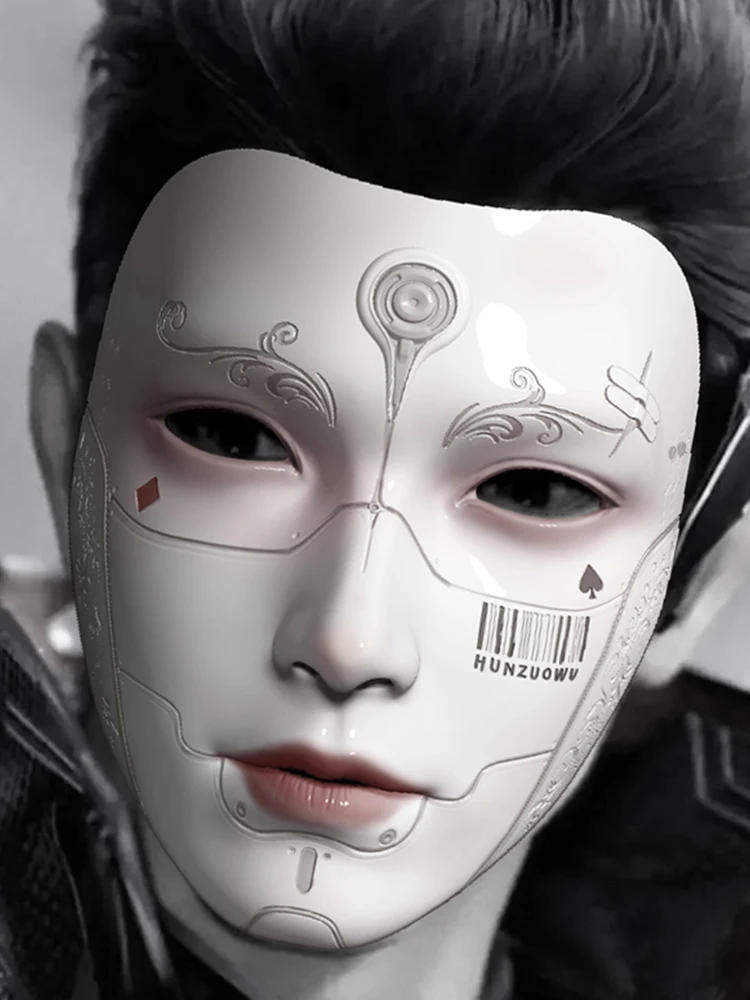 Mo Dao Zu Shi Bar Soul Crop Cyberpunk Mask Full Face Ancient Style Adult Steam Mechanical Male Soaring National Photo Props Mask