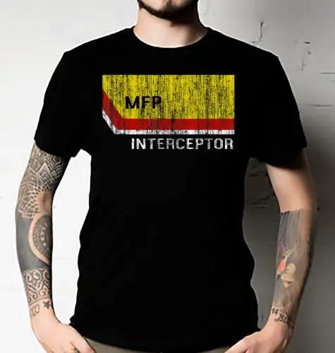 Mad Max inspired MFP Interceptor V8 pursuit car NAVY printed T-Shirt Unisex