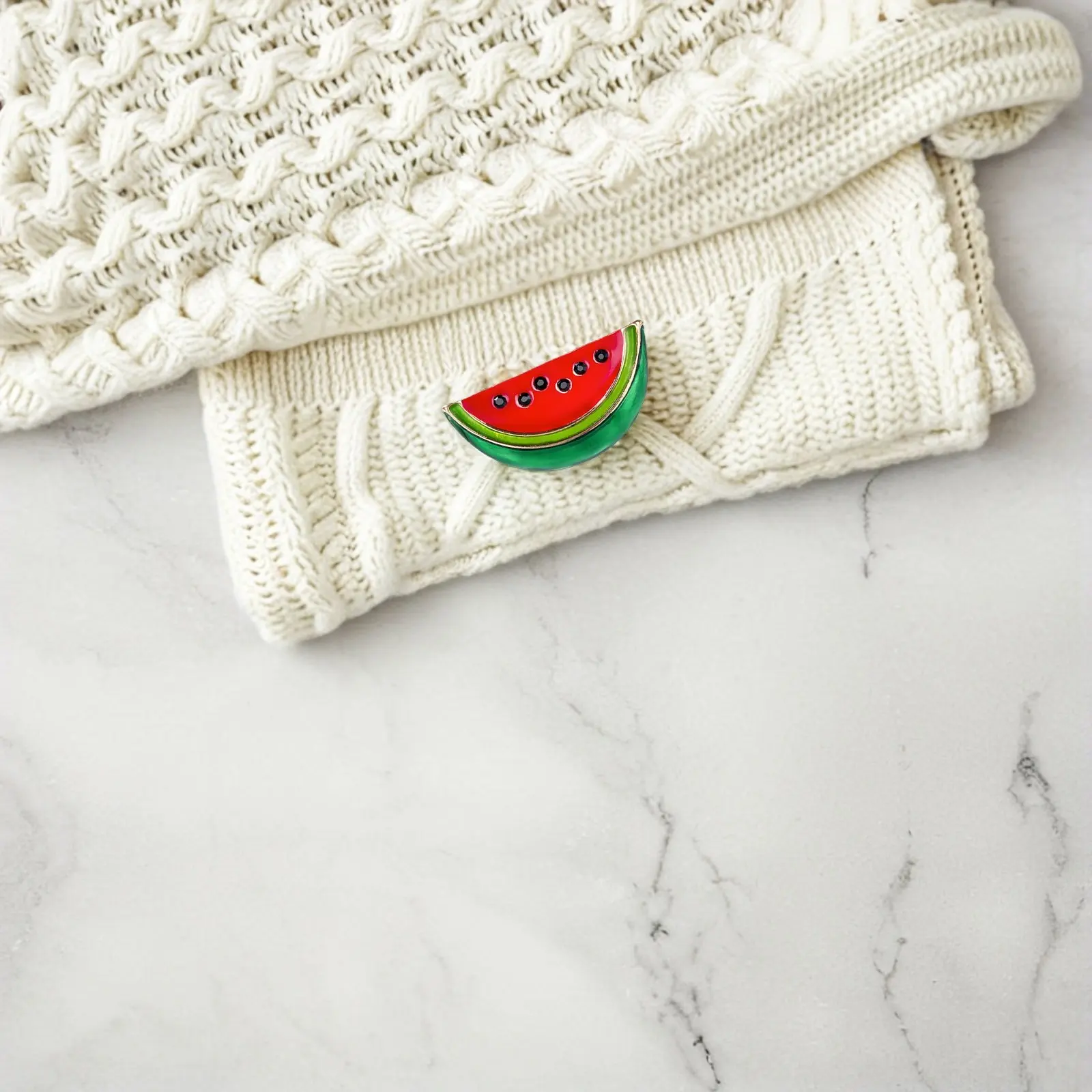 3Pcs Watermelon Brooch Pin Cartoon Mini Lapel Pins Clothes Clips for Women Charm Accessories Watermelon Brooch Pin