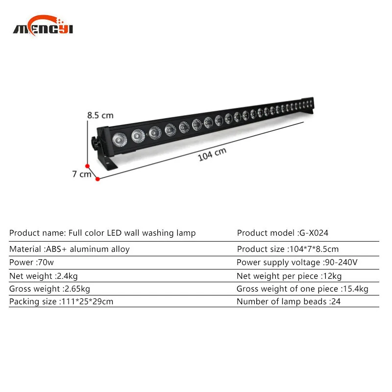 24*3w RGB Pixel Linear Light Remote Control Led Bar Lights Matrix Effect Light For Dj Disco Party