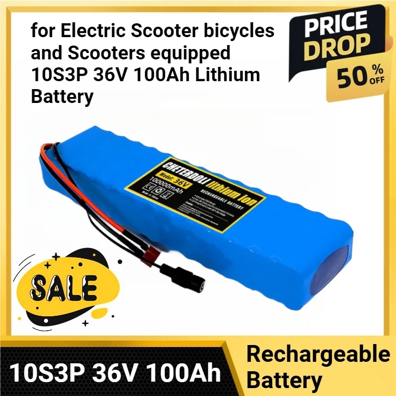 

for Electric Scooter bicycles and Scooters equipped 10S3P 36V 100Ah Lithium Battery with BMS Balanced Charging 42V Charger