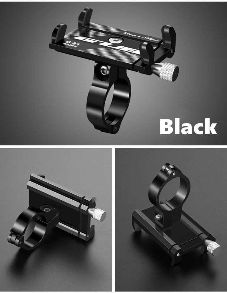 Gub g81 aluminium fahrrad telefon halter für 3,5-6,2 zoll smartphone verstellbare unterstützung gps fahrrad telefon ständer halterung – Detail 12