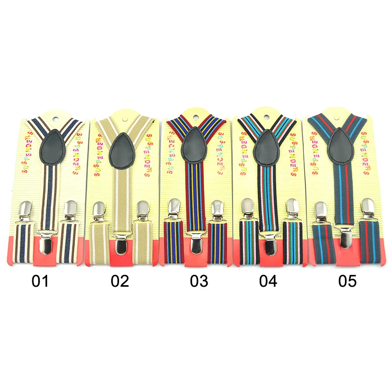 

Kids Suspenders 25mm Wide Fashion Striped Design Elastic Braces for Boys And Girls Slim Shoulder Strap Gallus Garter Belt