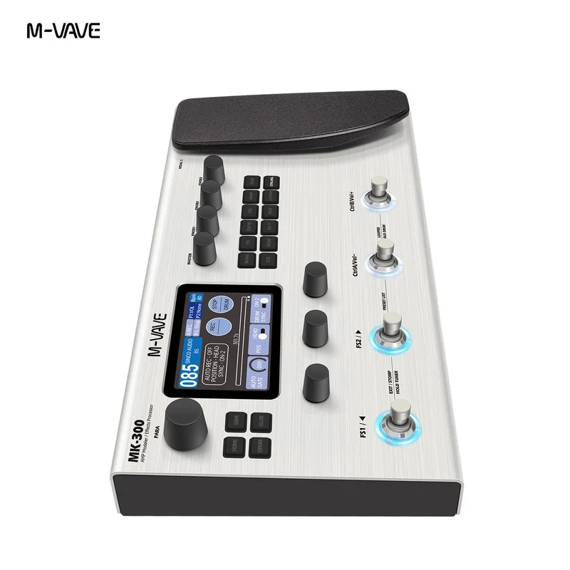 M Vave Mk 300 Guitar Bass Multi Effects Processor With Drum Machine Volume Pedal For Music Performance