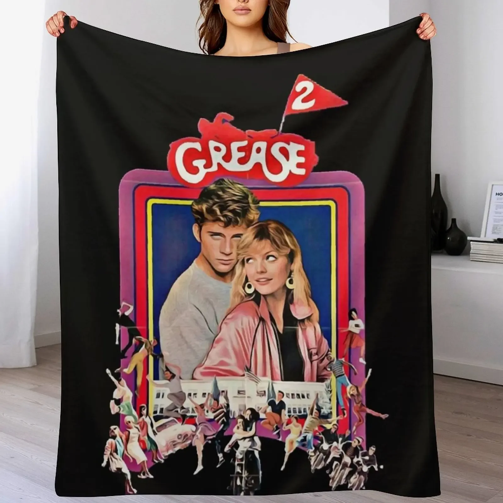 Grease 2 Classic 80 s Film Essential T-Shirt Throw Blanket Thermals For Travel Thin Blankets