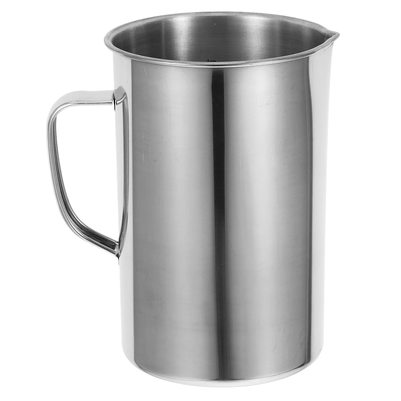 Copo de medição de aço inoxidável de 2000 ml, copos de metal para óleo, copos de laboratório, jarro derramando