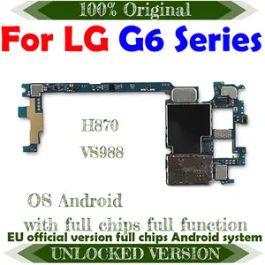 Bilashmart 100%Original Unlocked Working LG G6 H870 VS988 H870DS H873 SL993 H871 H872 motherboard Test 100% EU Version Plate