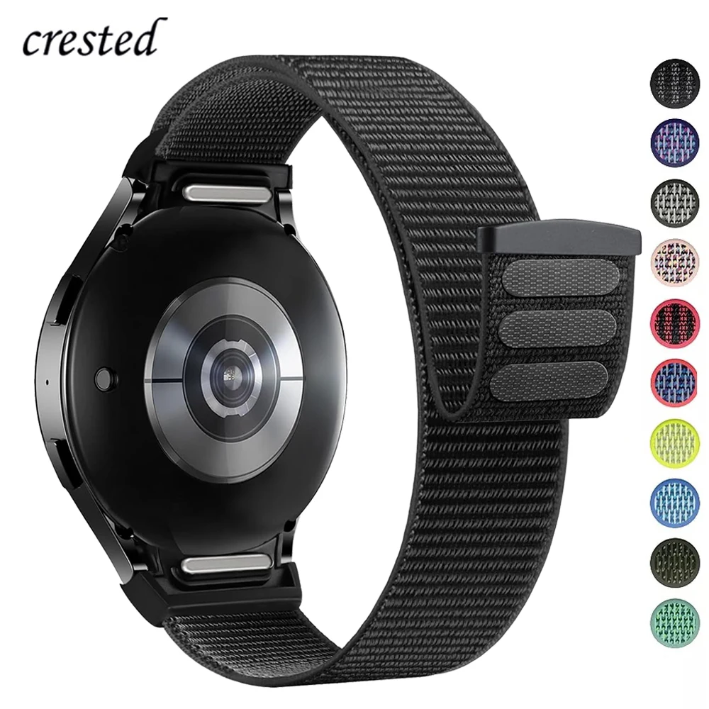 No gaps nylon Band For Samsung Galaxy Watch 6 4 Classic 5 pro 44mm 40mm 47mm 43mm 20mm Sport loop bracelet Galaxy Watch 6 Strap