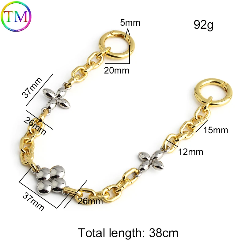 30.5-61CM Metal Bag Chain Strap Lengthening Hanging Crossbody Chain With O Ring For Necklace Jewelry Connector Chain Accessories