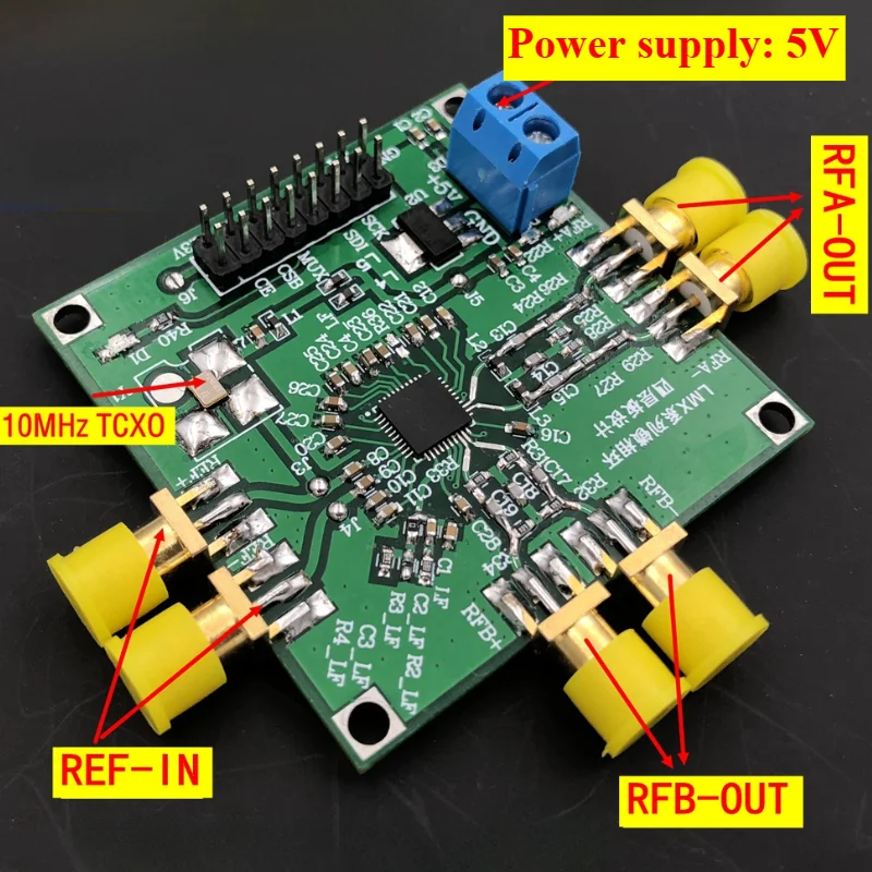 Scheda di sviluppo del sintetizzatore di frequenza LMX2594 PLL Phase Locked Loop 10M-15GHz sorgente di segnale a microonde ad alta frequenza