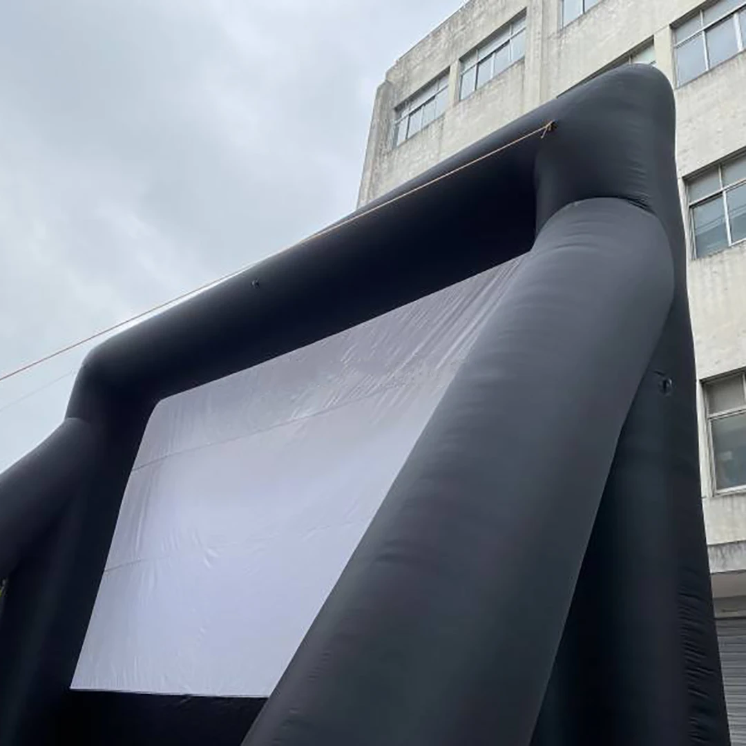 대형 휴대용 방수 야외 영화 스크린, HD 프로젝션, 뒷마당 시네마, 드라이브인 이벤트용 풍선식 필름 디스플레이