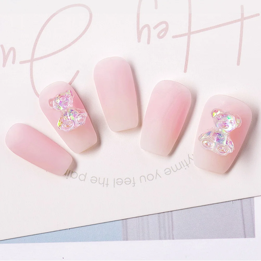 48pcs Bear Diy Manicure Charm Manicures Decoration Supplies For Women Nail Art Design Accessories Nail Art Decor