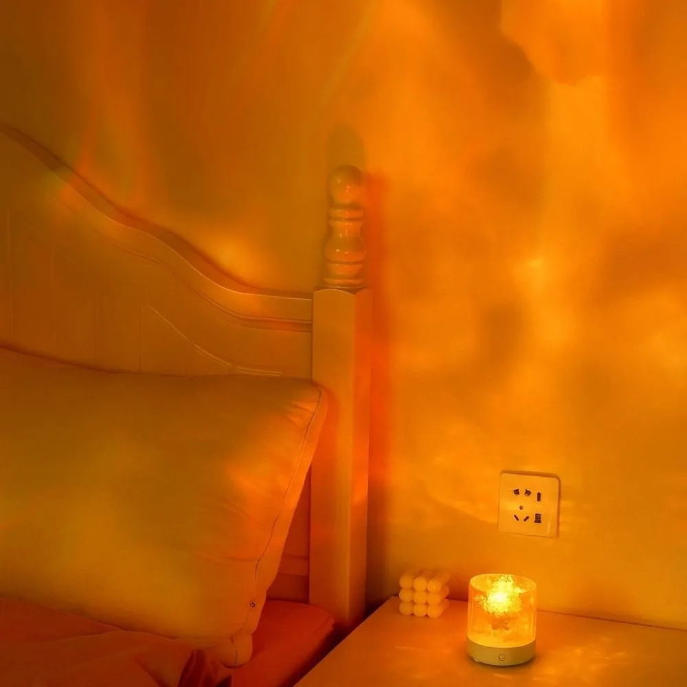 16 لون LED الدورية تموج ضوء USB الإسقاط المحيط موجة العارض مصباح مع جهاز التحكم عن بعد عكس الضوء تموجات المياه أضواء