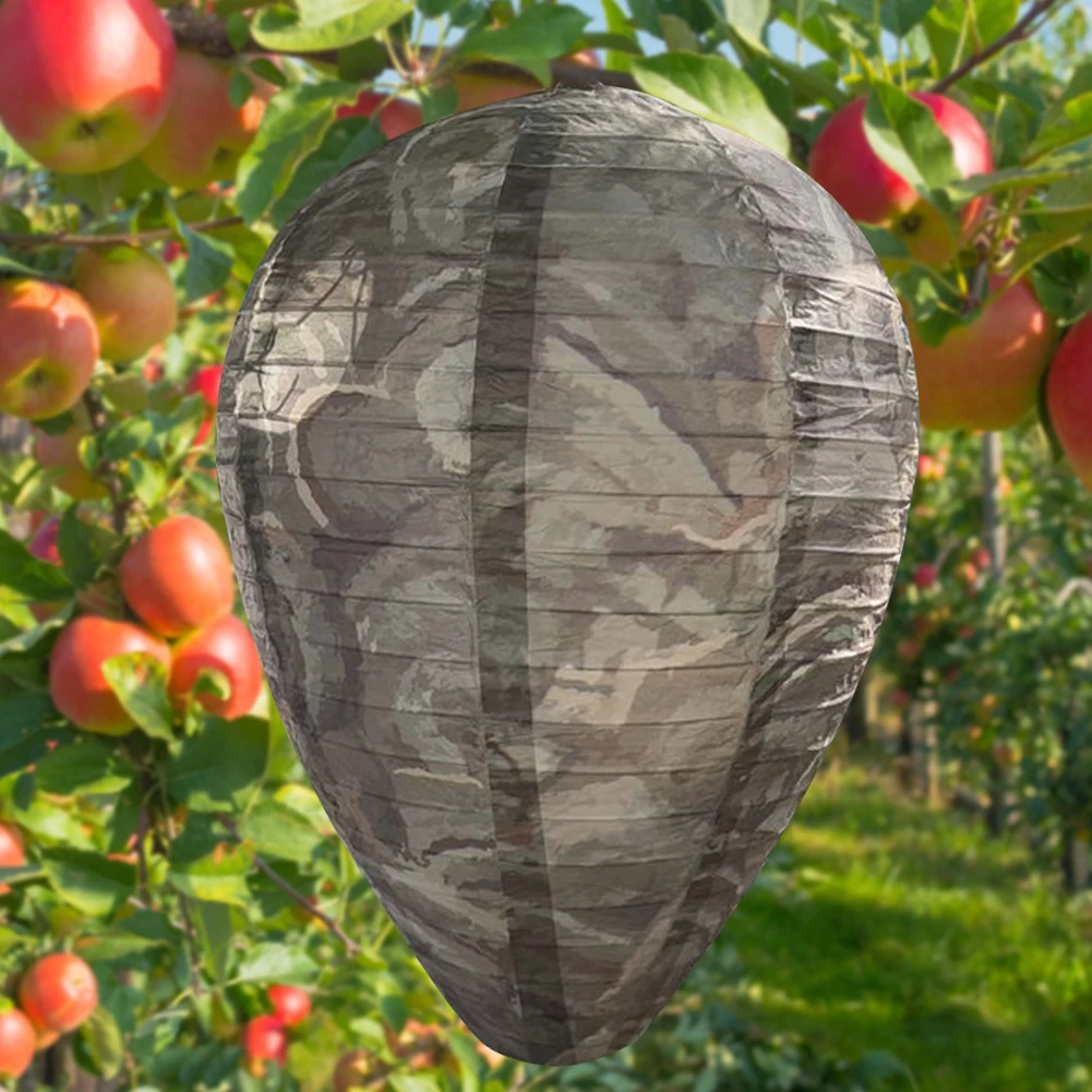 1-10szt Wiszący papier odstraszający osy Szerszeń Fałszywe gniazdo osy Odstraszacz Szerszy Bezpieczna fałszywa pułapka Bezpieczna pułapka ogrodowa na podwórko