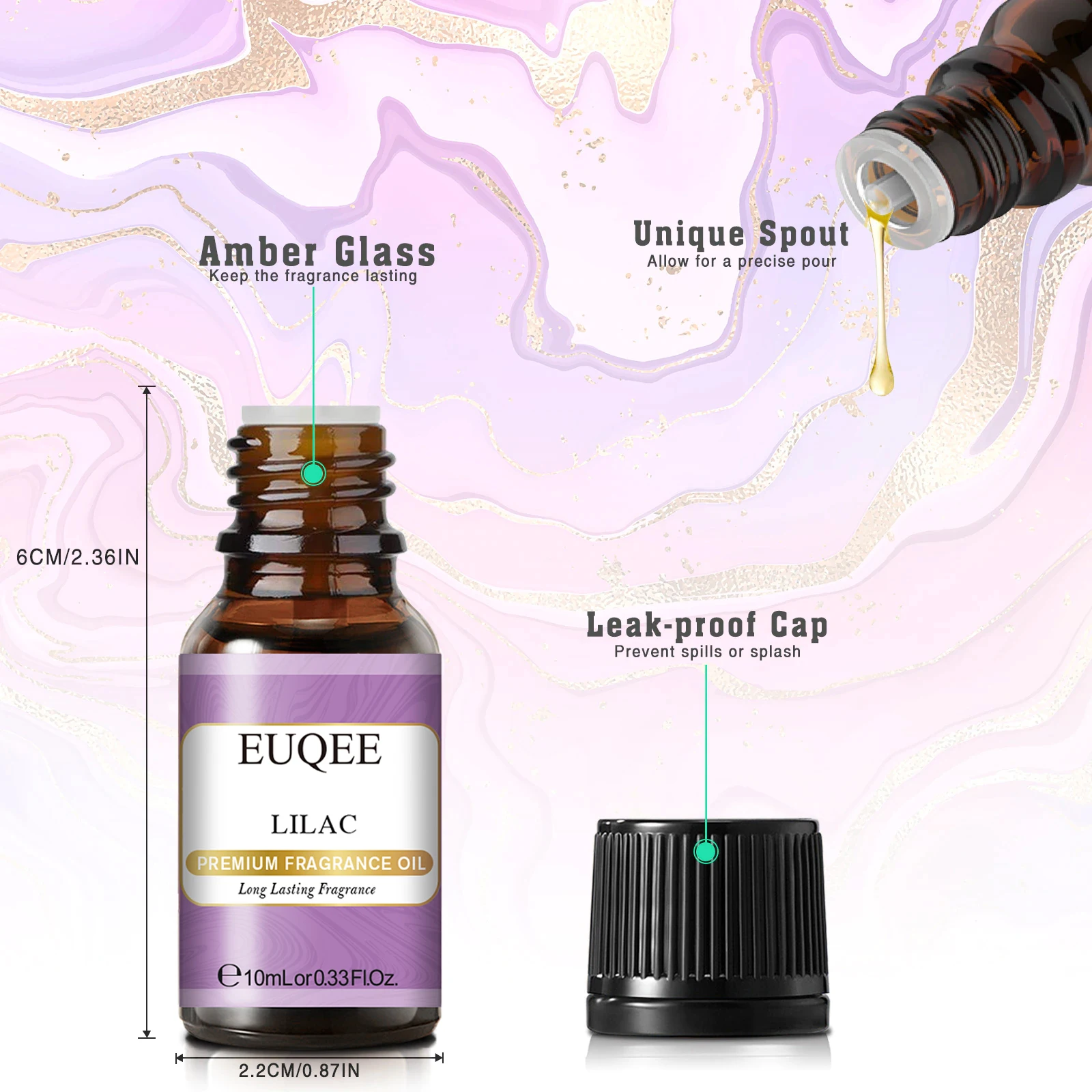 EUQEE-aceite aromático Premium para humidificador, aceites aromáticos para difusor, coco, vainilla, bosque, pino, Sándalo, bambú y Mango de teca,