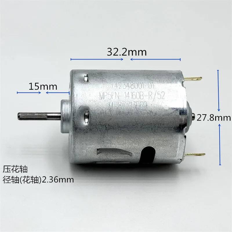 Micro RS-365-14160/52 Strong Magnetic Carbon Brush Motor DC 6V 12V 14.4 18V 24 8200RPM Large Torque Sweeping Machine/ Toy Model